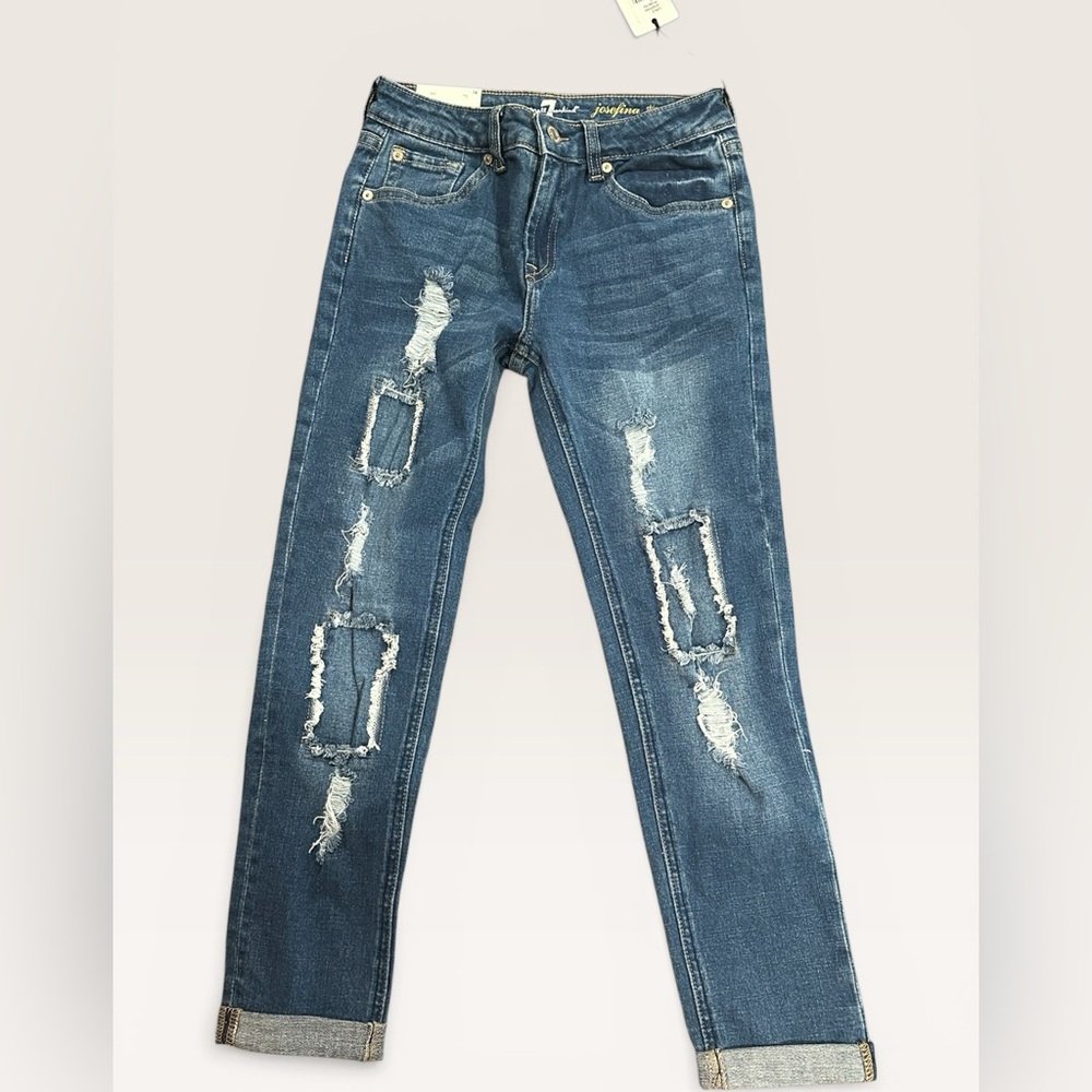 7 For All Mankind Distressed Blue Kids Jeans
